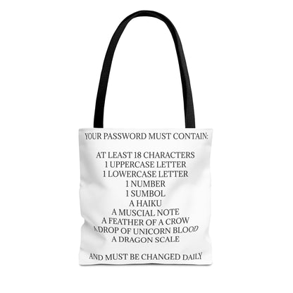 Password Tote Bag