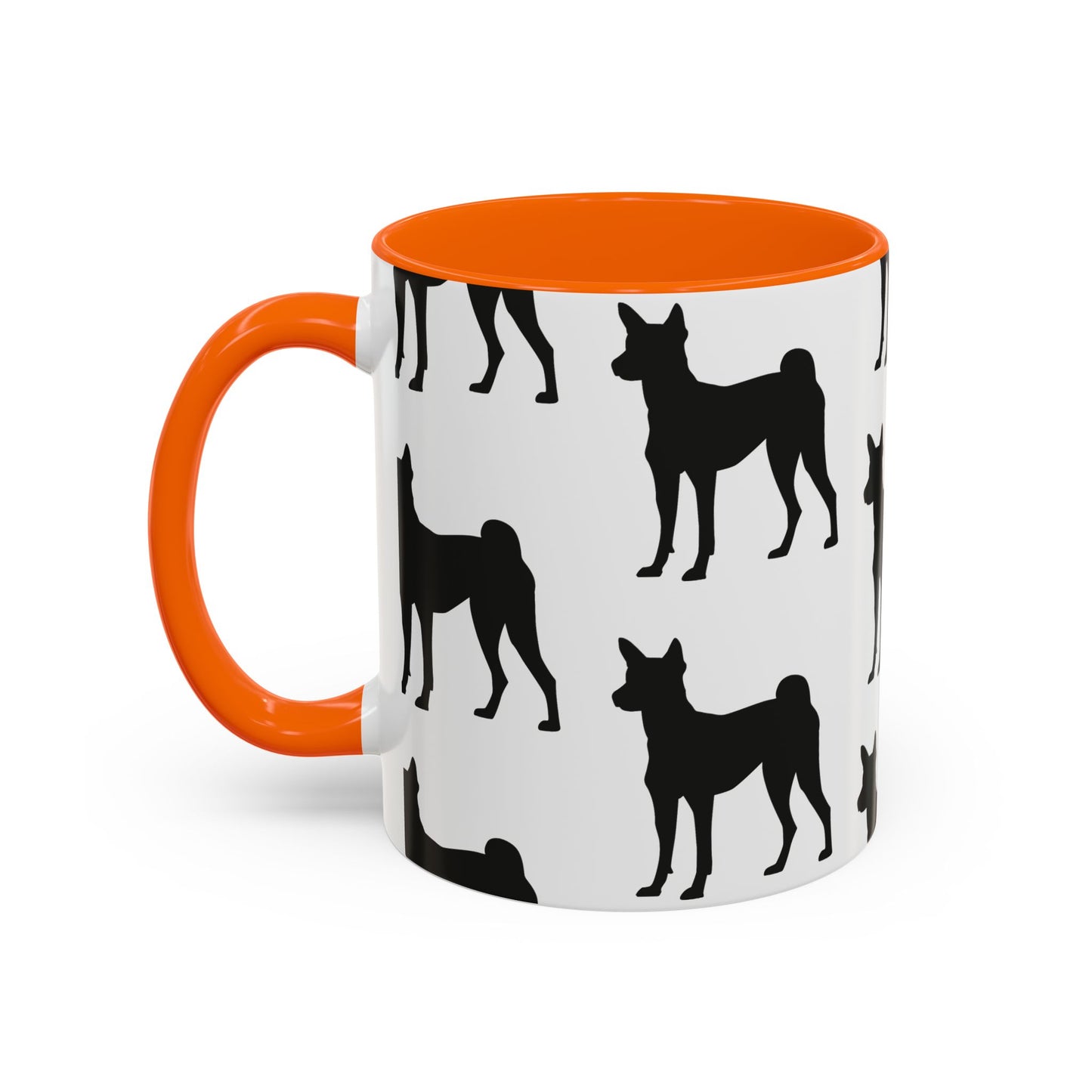 Basenji Silhouette 2-Tone Coffee Mug