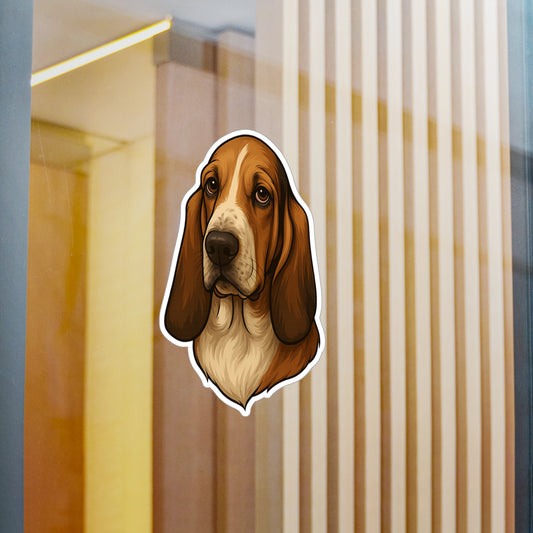 Basset Hound Head Vinyl Decal