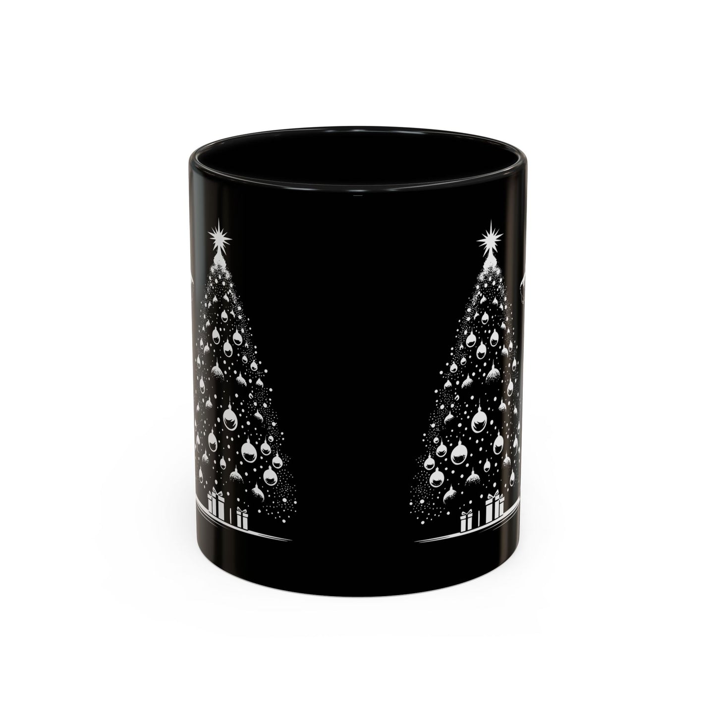 Doberman Christmas Tree 2-Tone Coffee Mug