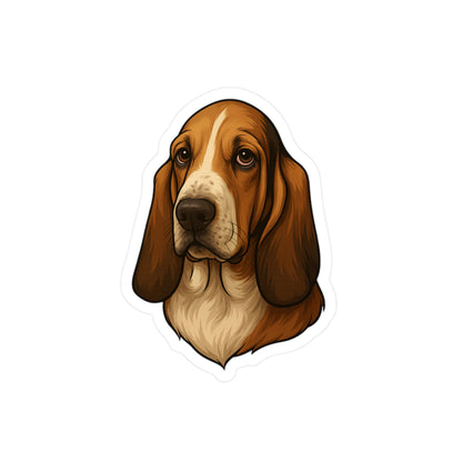 Basset Hound Head Vinyl Decal