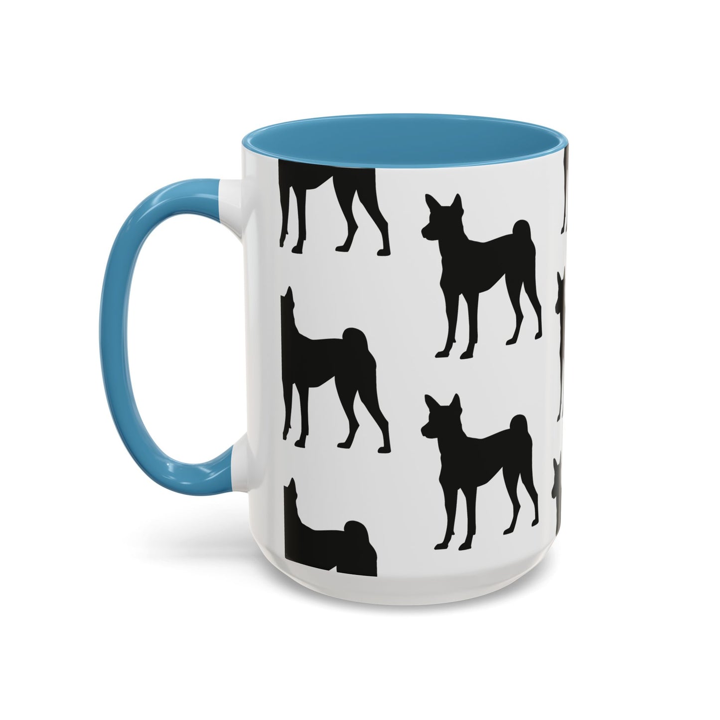 Basenji Silhouette 2-Tone Coffee Mug