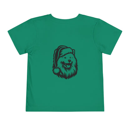 Santa Paws Samoyed Toddler Unisex Short Sleeve Crewneck Tee