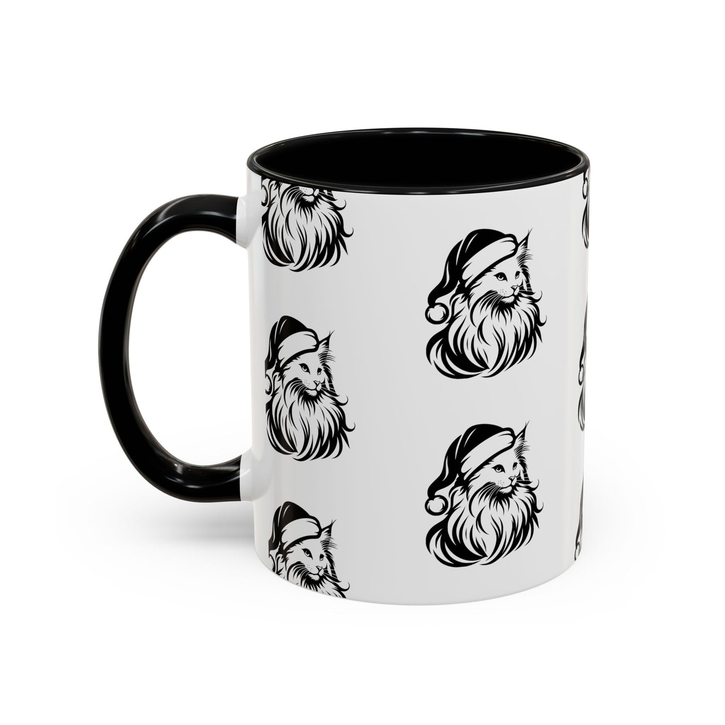 Santa Paws Cat 2-Tone Coffee Mug
