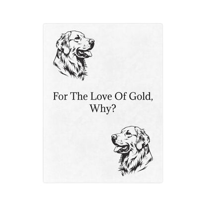 For The Love Of Gold Velveteen Microfiber Blanket