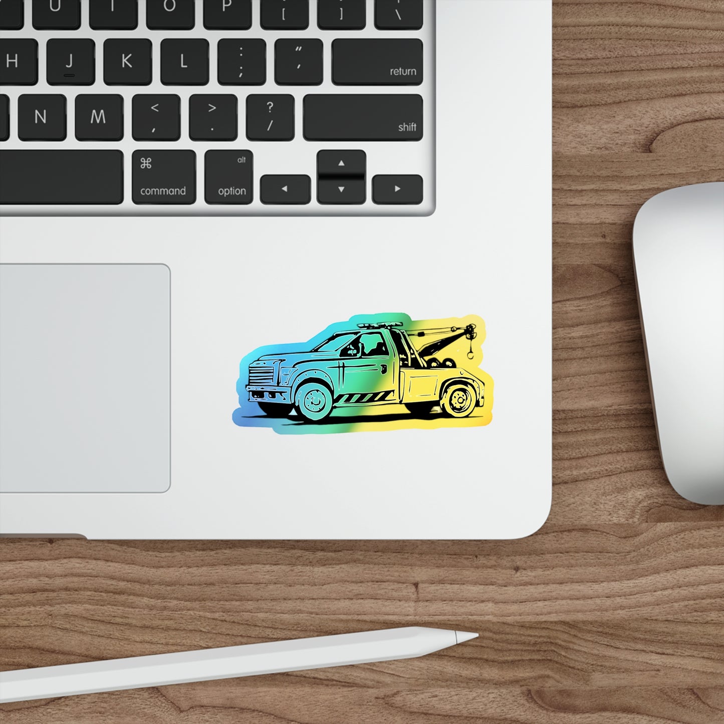 Wheel Lift Tow Truck Holographic Sticker