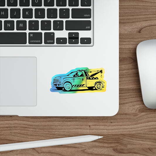 Wheel Lift Tow Truck Holographic Sticker