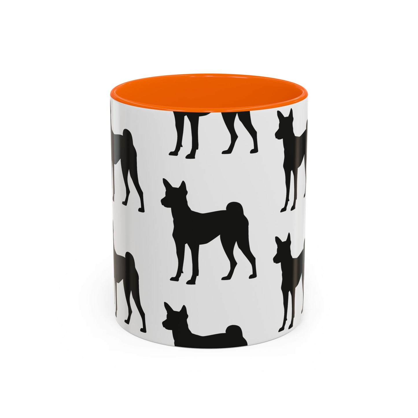 Basenji Silhouette 2-Tone Coffee Mug