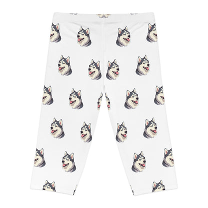 Malamute Head Women's Capri Leggings
