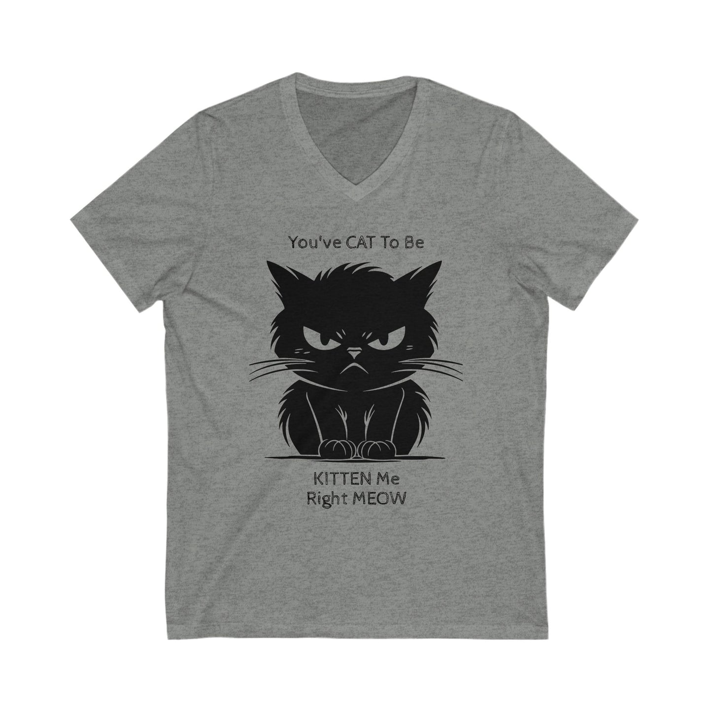 Kitten Me Unisex Short Sleeve V-Neck Tee