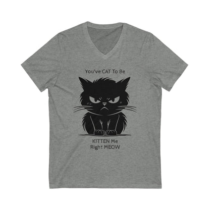 Kitten Me Unisex Short Sleeve V-Neck Tee