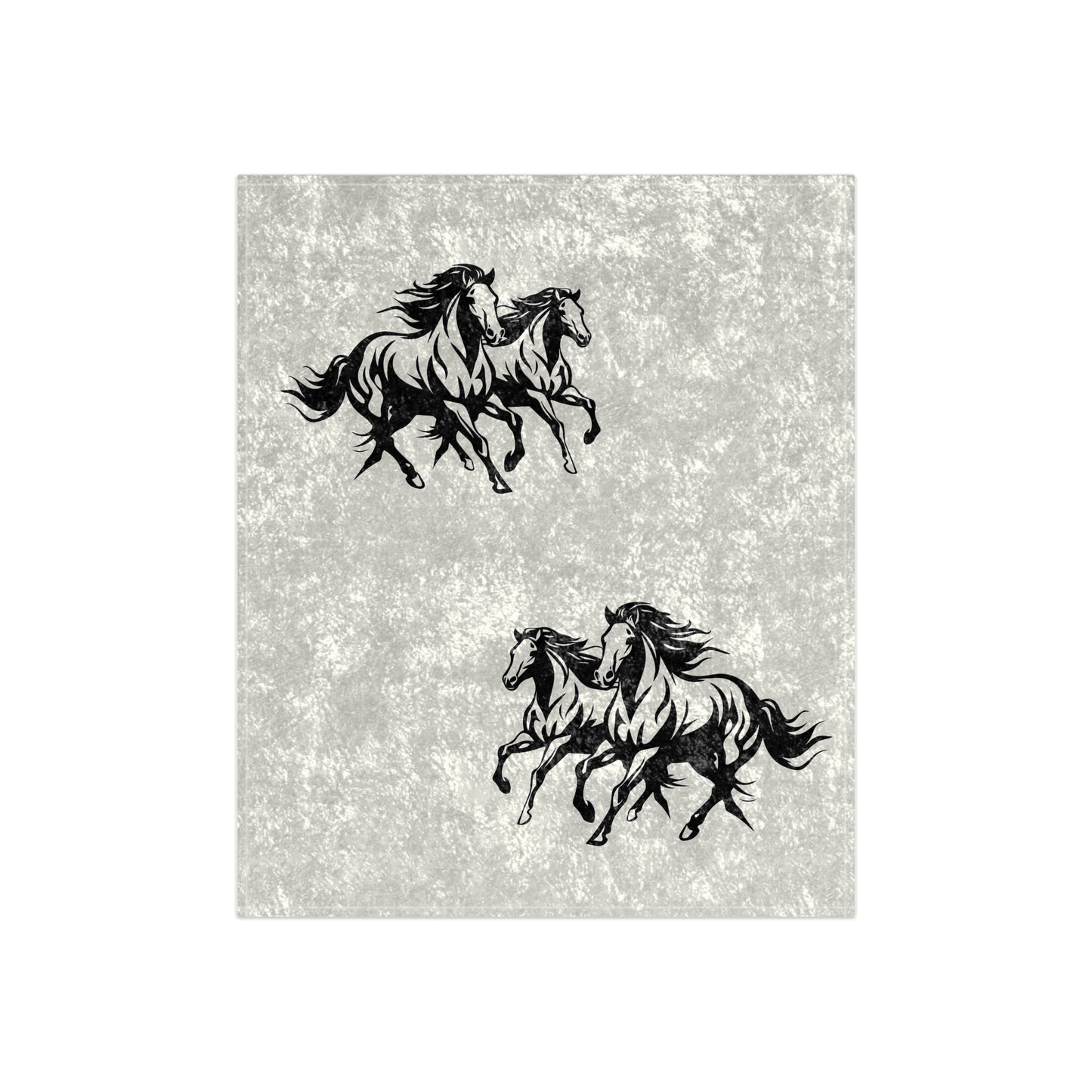 Horsin' Around Crushed Velvet Blanket