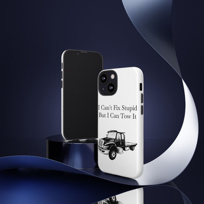 I Can't Fix Stupid Flatbed Tow Truck iPhone Case
