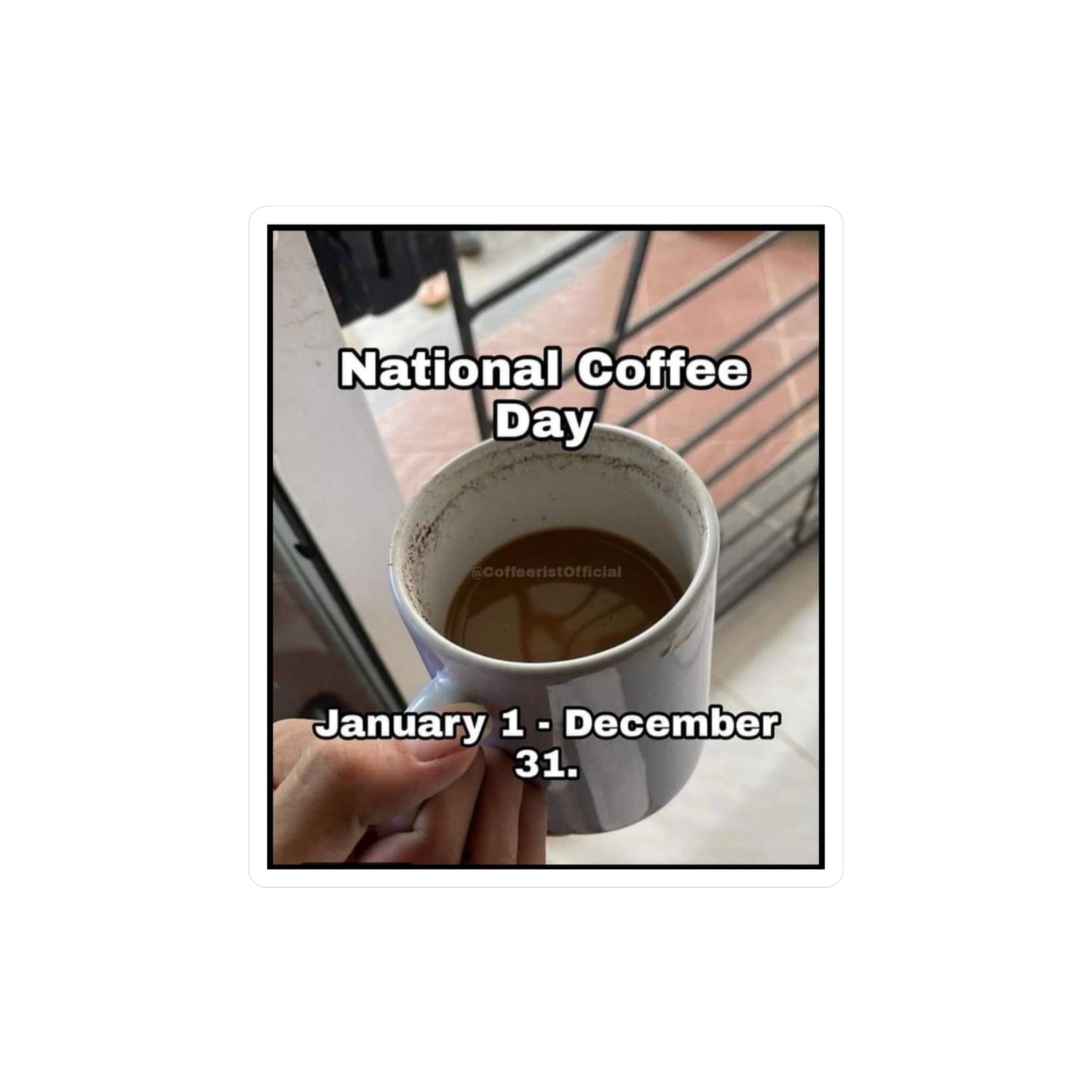 National Coffee Day Vinyl Decal