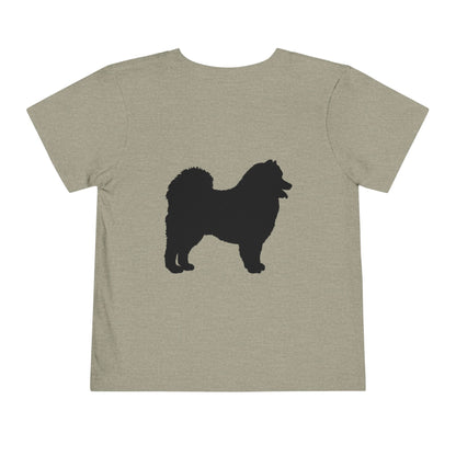 Samoyed Silhouette Toddler Unisex Short Sleeve Crewneck Tee