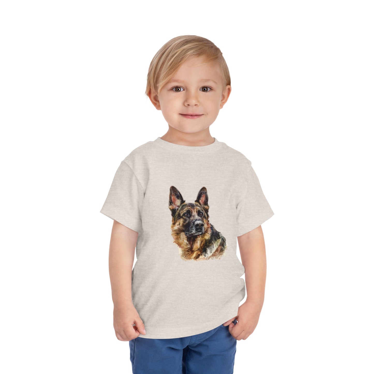 German Shepherd Head Toddler Unisex Short Sleeve Crewneck Tee