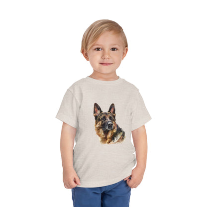 German Shepherd Head Toddler Unisex Short Sleeve Crewneck Tee