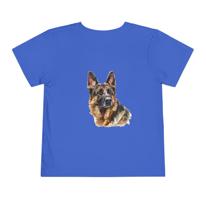 German Shepherd Head Toddler Unisex Short Sleeve Crewneck Tee