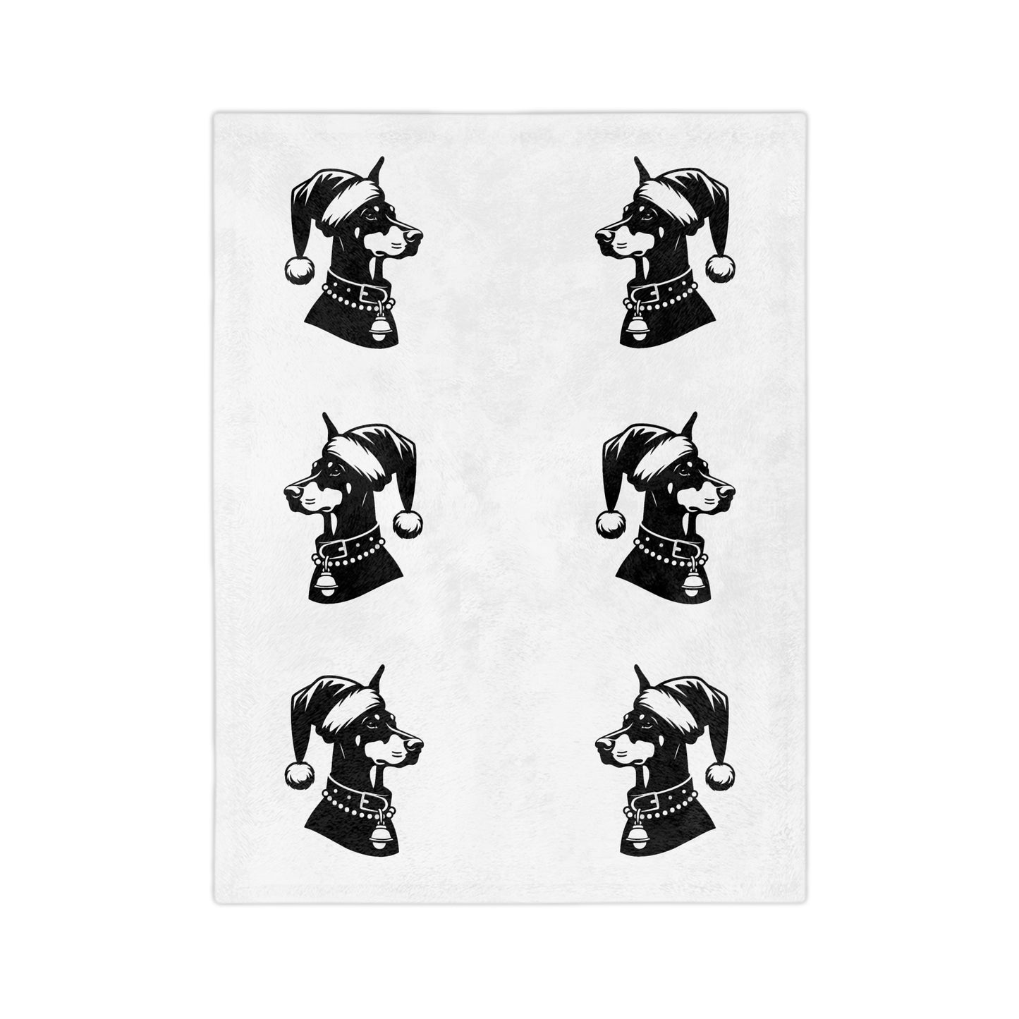 Santa Paws Doberman Velveteen Microfiber Blanket