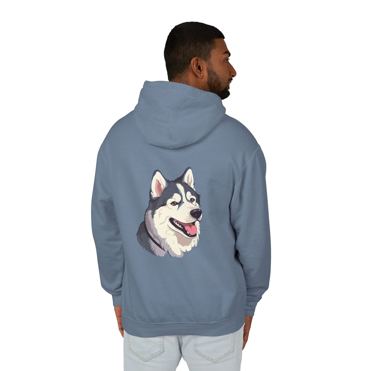 Malamute Head Unisex Lightweight Hoodie