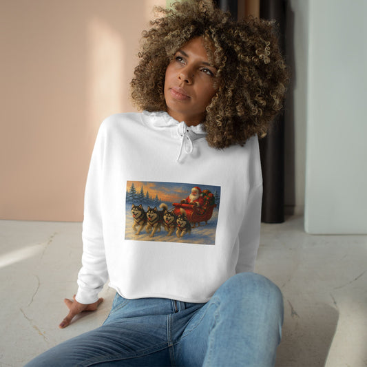 Dashing Through The Snow Women's Crop Hoodie