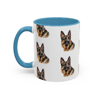 German Shepherd Head 2-Tone Coffee Mug