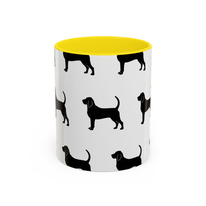 Bloodhound Silhouette 2-Tone Coffee Mug