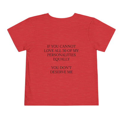 50 Personalities Toddler Unisex Short Sleeve Crewneck Tee