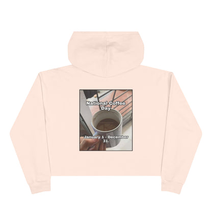 National Coffee Day Women's Crop Hoodie