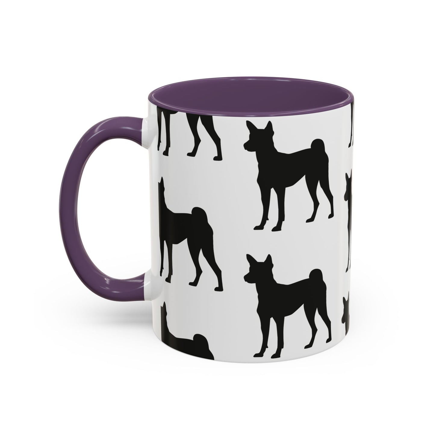 Basenji Silhouette 2-Tone Coffee Mug