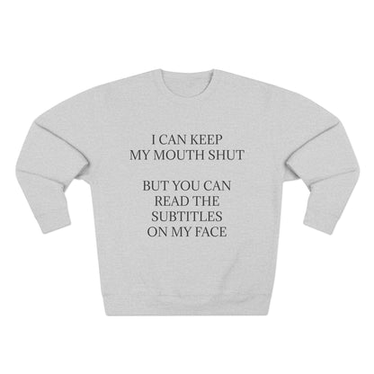 Subtitles Unisex Crewneck Sweatshirt