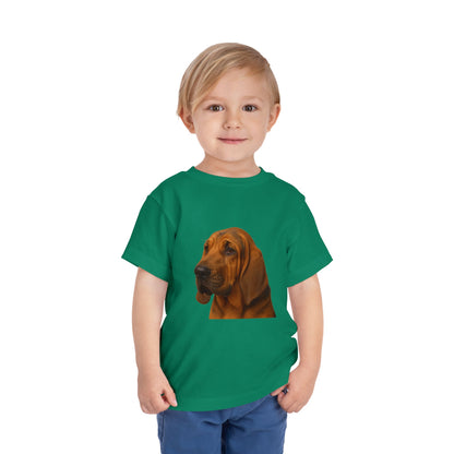 Bloodhound Head Toddler Unisex Short Sleeve Crewneck Tee