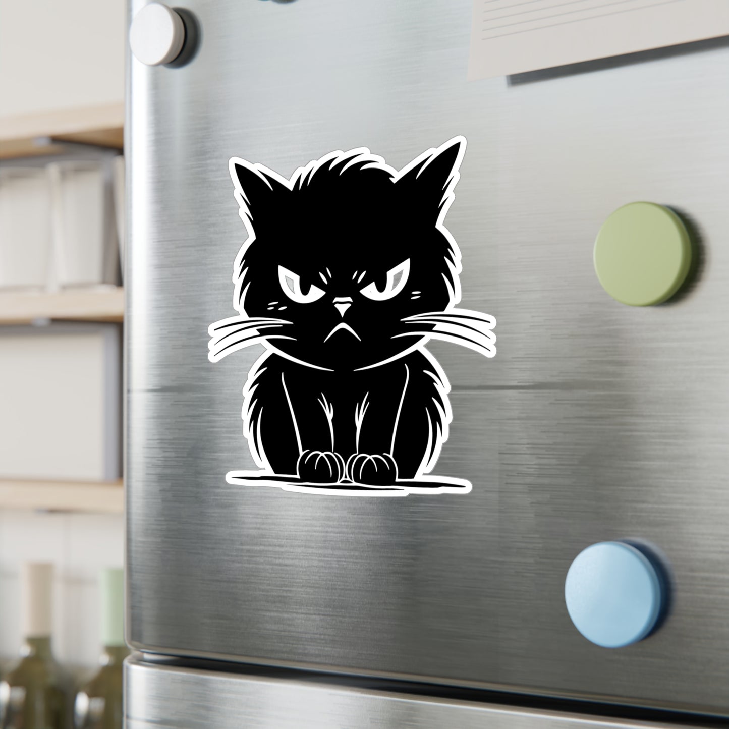 Angry Cat Vinyl Decal
