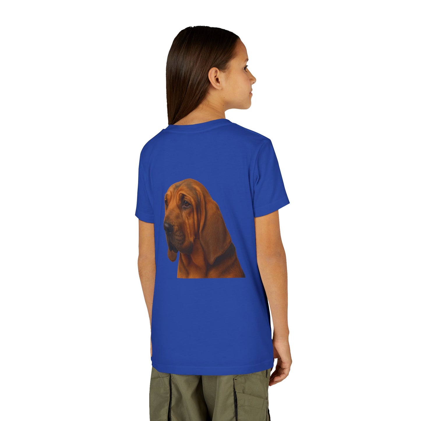 Bloodhound Head Youth Unisex Short Sleeve Crewneck Tee
