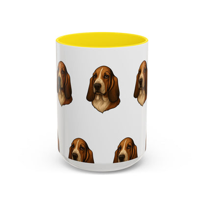 Basset Hound Head 2-Tone Coffee Mug