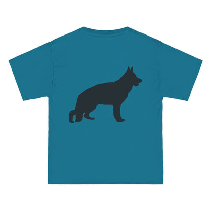 German Shepherd Silhouette Men's Short-Sleeve Crewneck Tee