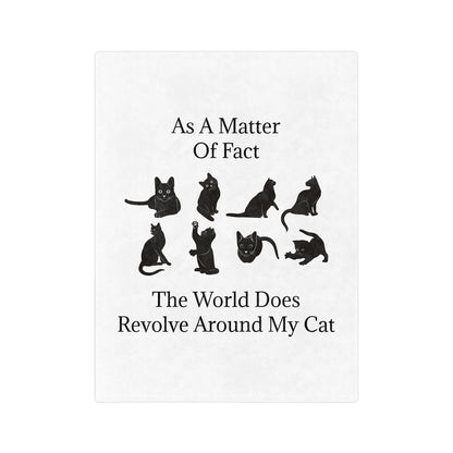 Matter Of Fact Cat Velveteen Microfiber Blanket