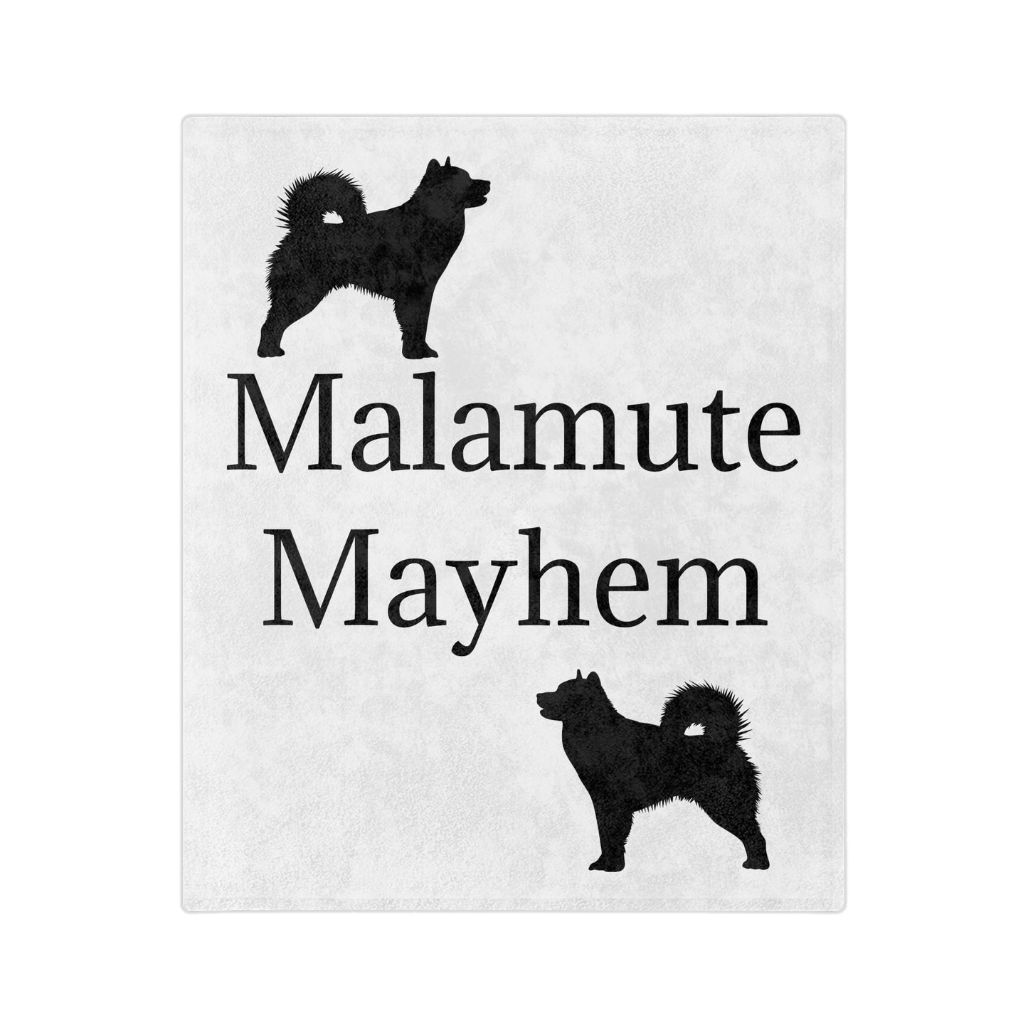 Malamute Mayhem Velveteen Microfiber Blanket