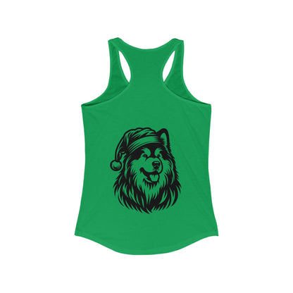 Santa Paws Malamute Women's Racerback Tank