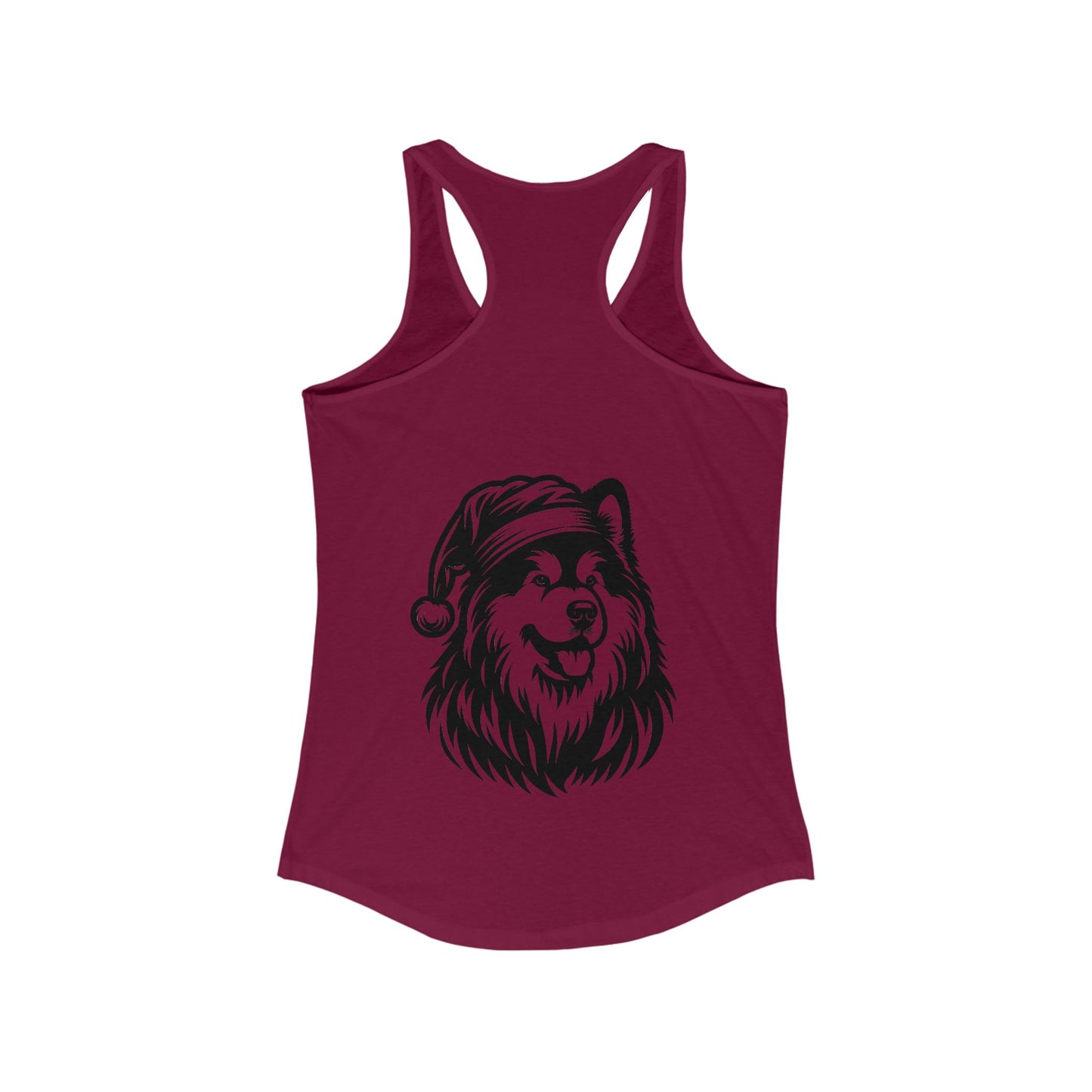 Santa Paws Malamute Women's Racerback Tank