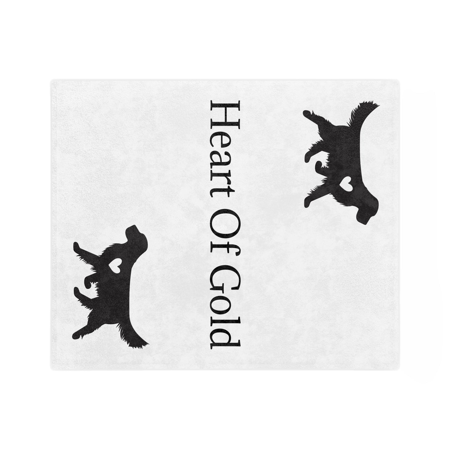 Heart Of Gold Velveteen Microfiber Blanket