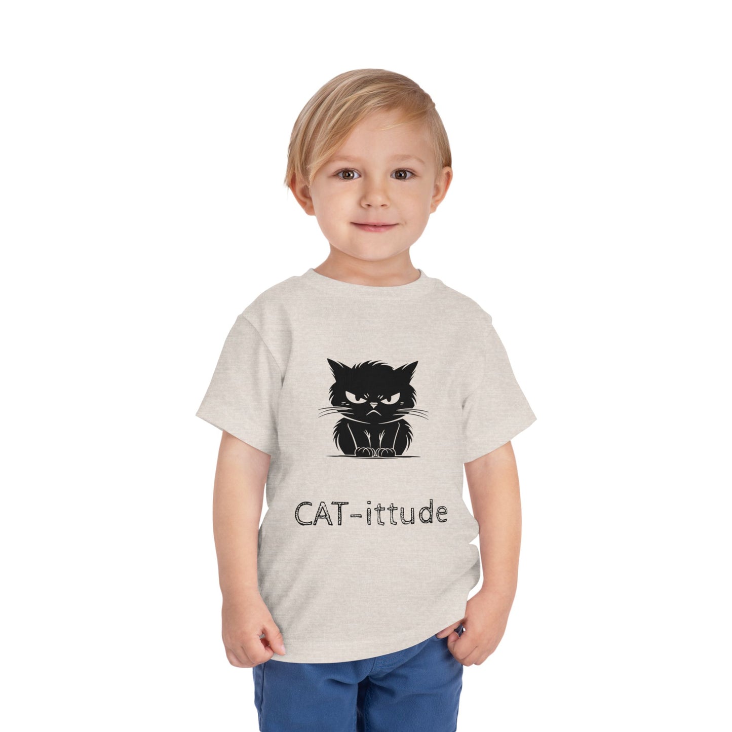 CAT-itude Toddler Unisex Short Sleeve Crewneck Tee