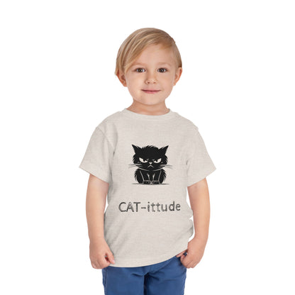 CAT-itude Toddler Unisex Short Sleeve Crewneck Tee