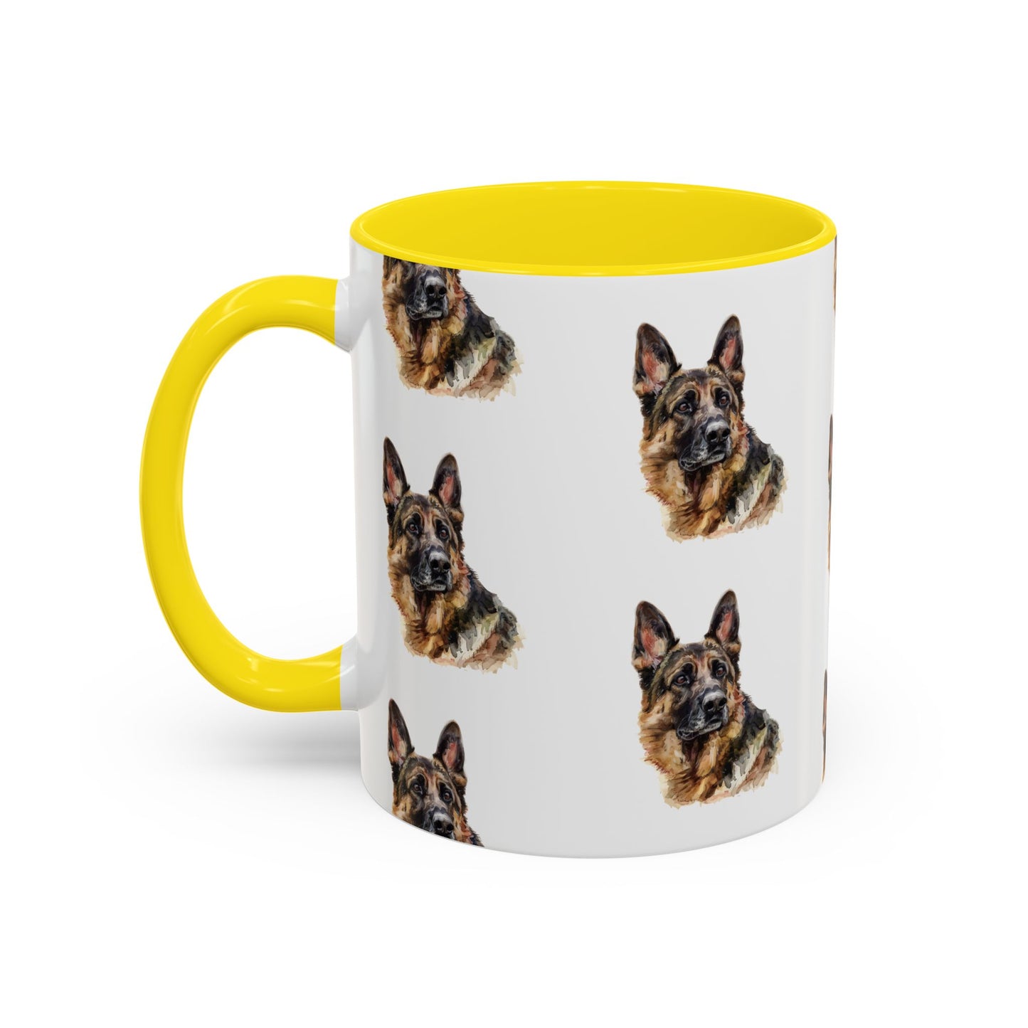 German Shepherd Head 2-Tone Coffee Mug