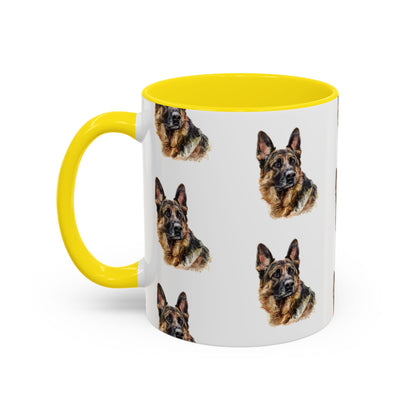 German Shepherd Head 2-Tone Coffee Mug