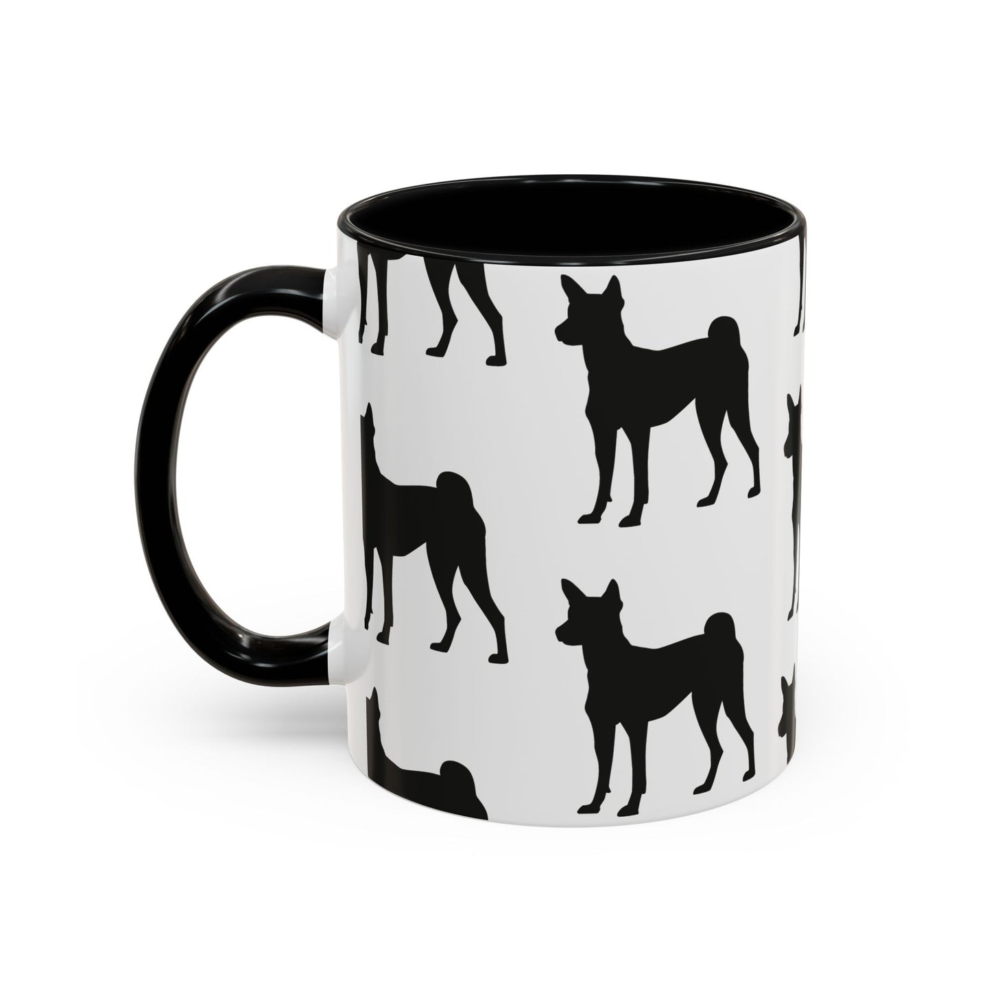 Basenji Silhouette 2-Tone Coffee Mug