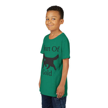 Heart Of Gold Youth Unisex Short Sleeve Crewneck Tee