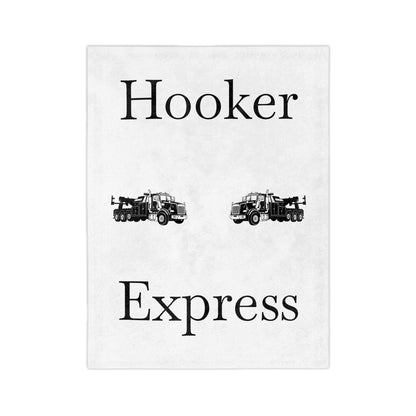 H**ker Express Heavy Tow Truck Velveteen Microfiber Blanket