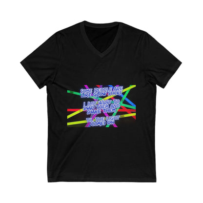 Glow Sticks Unisex Short Sleeve V-Neck Tee