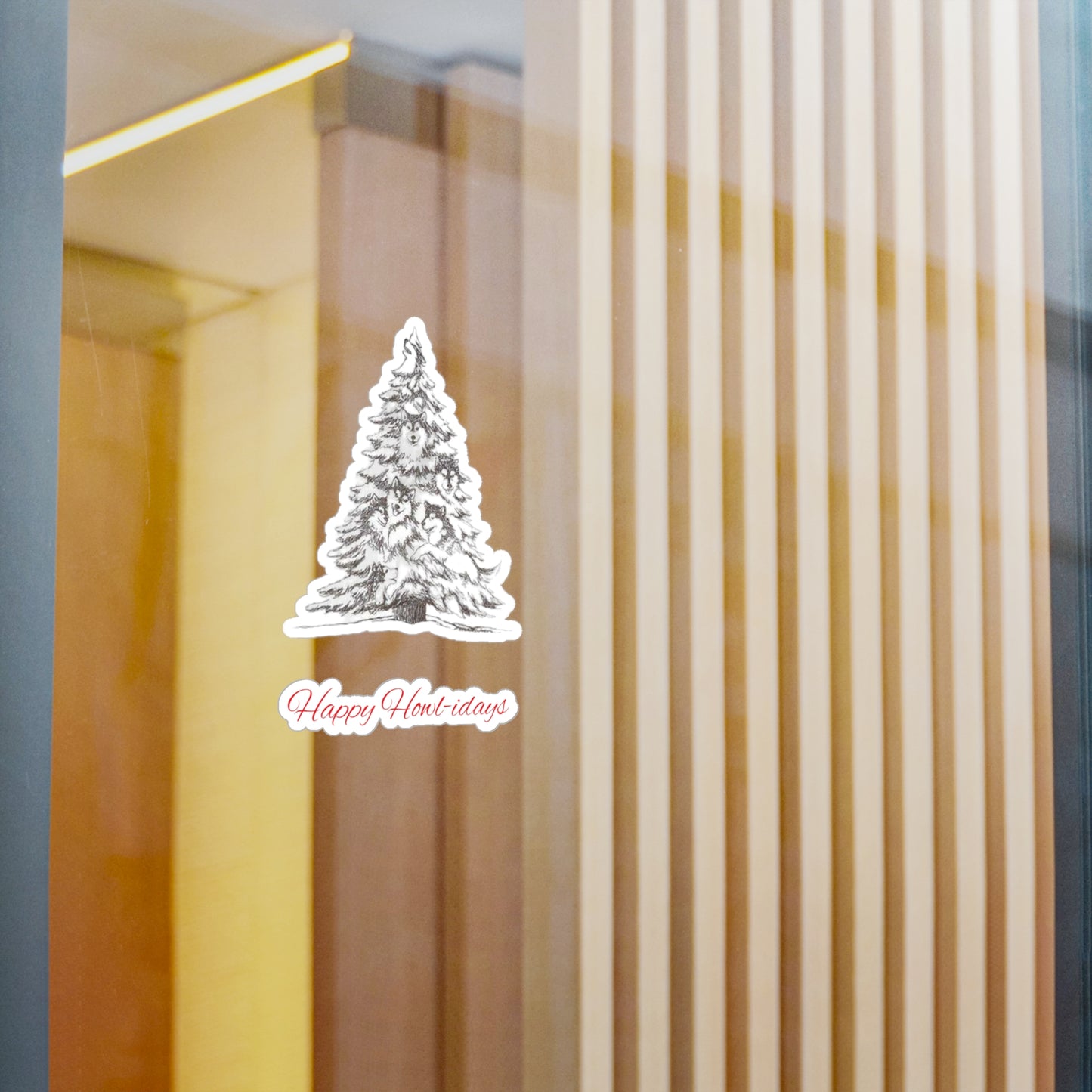 Happy Howl-idays Vinyl Decal